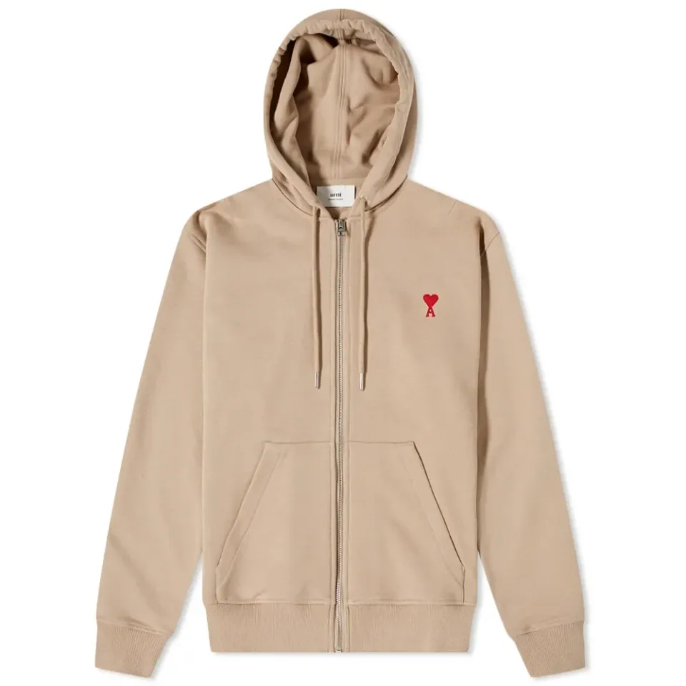 AMI A Heart Zip Through Hoodie