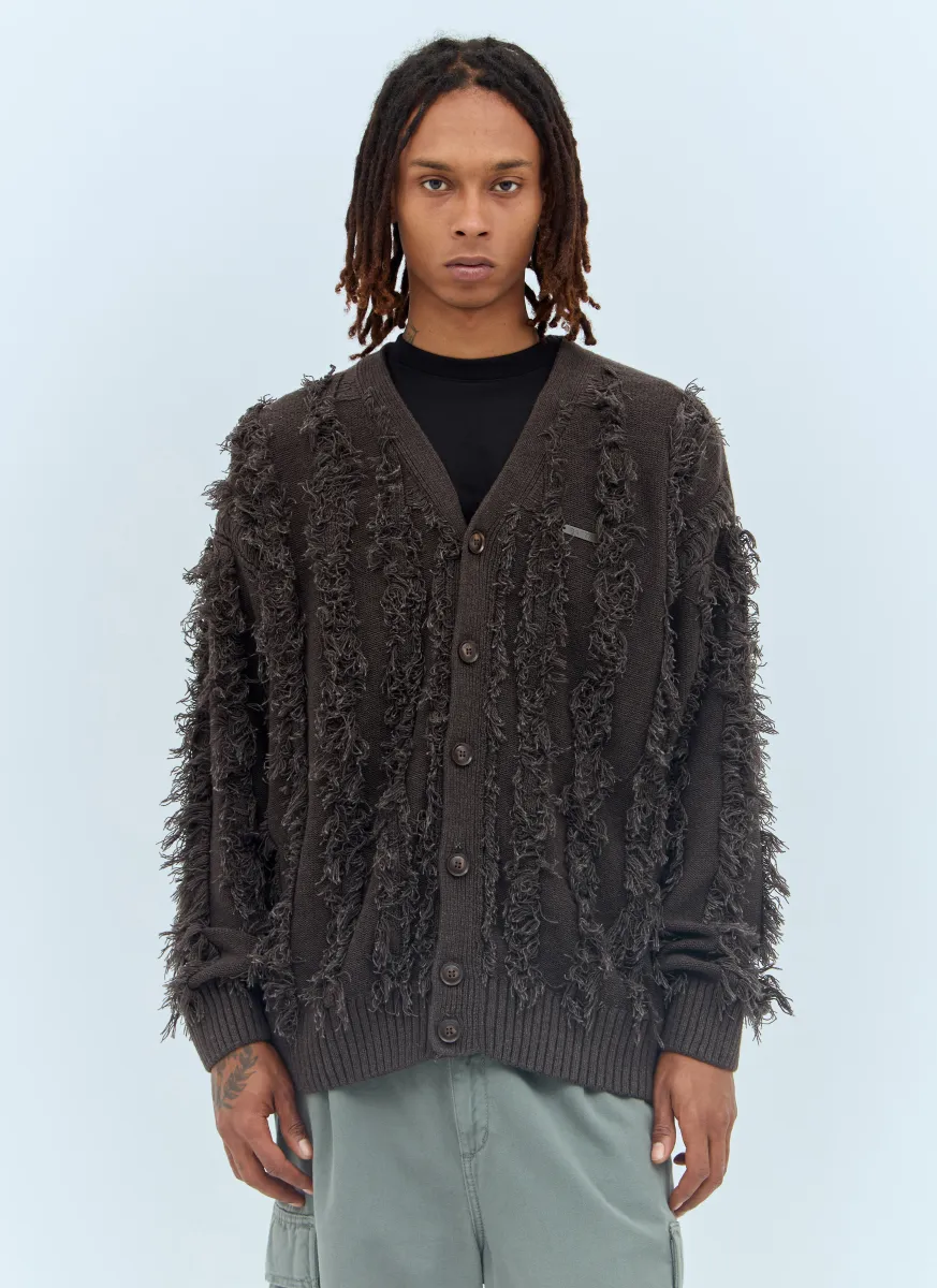 Fringed Knit Cardigan