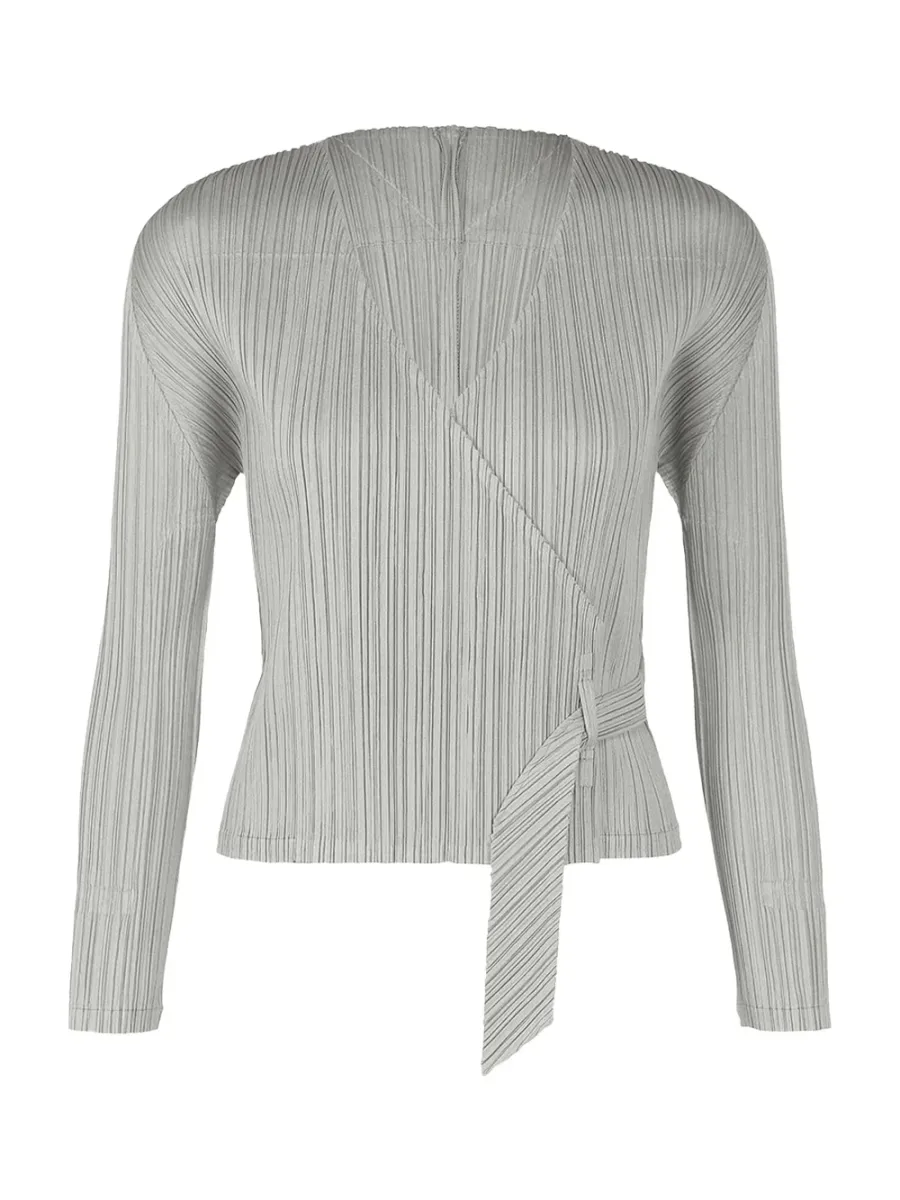 Pleats Please Facade Cardigan L.Grey