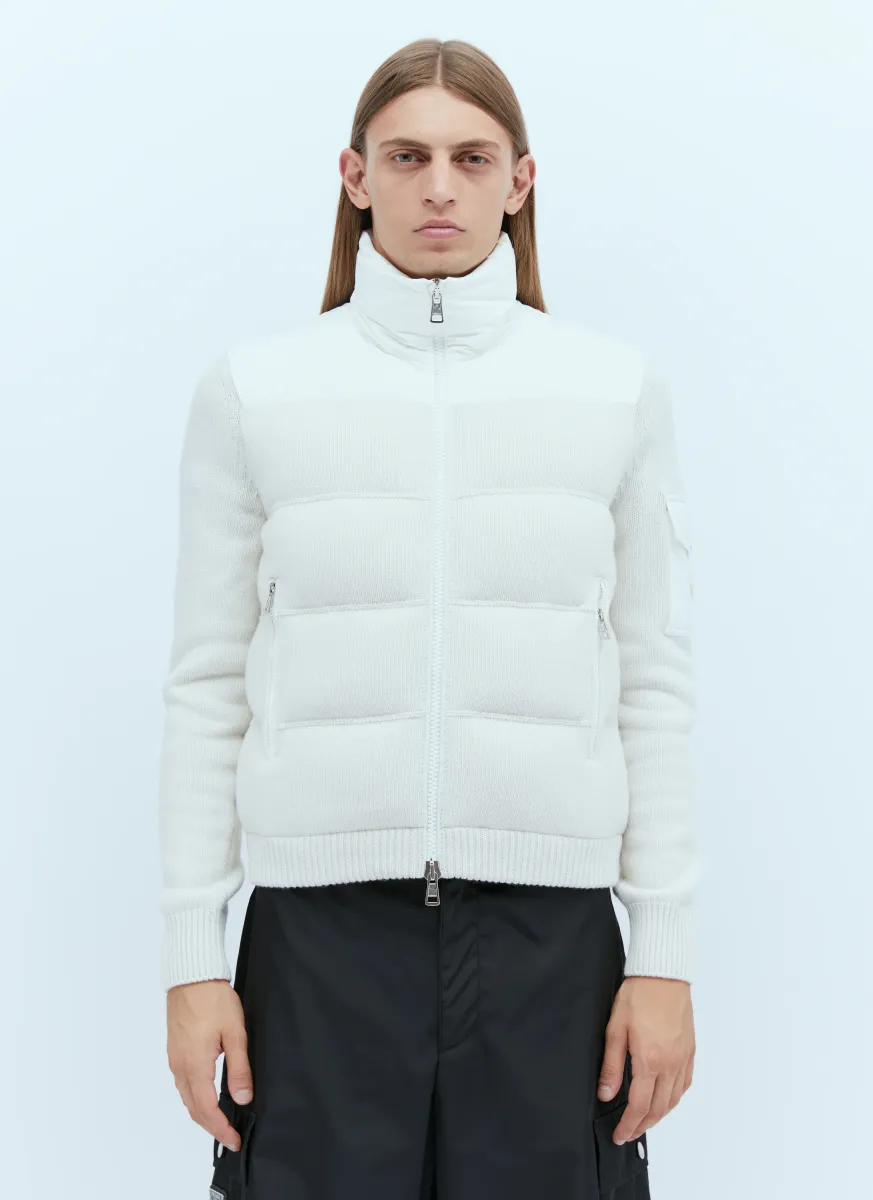 Padded Zip Up Cardigan
