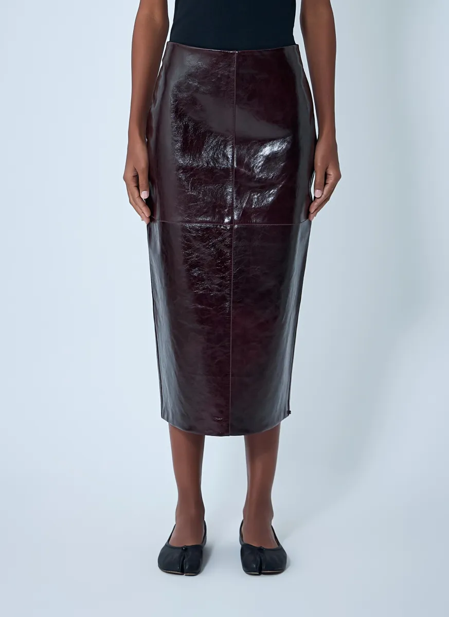 Leather Midi Skirt