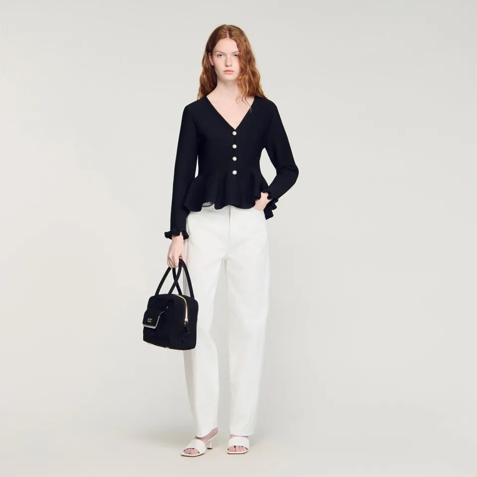 Peplum cardigan