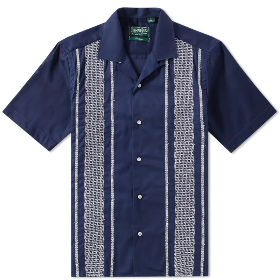 Short Sleeve Guayabera Bowling Shirt