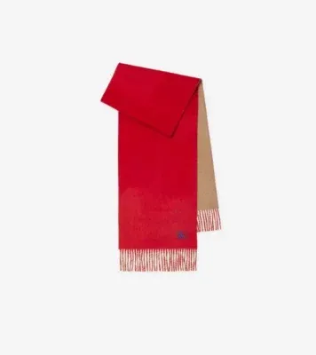 Reversible Cashmere Scarf in Pillar red/camel