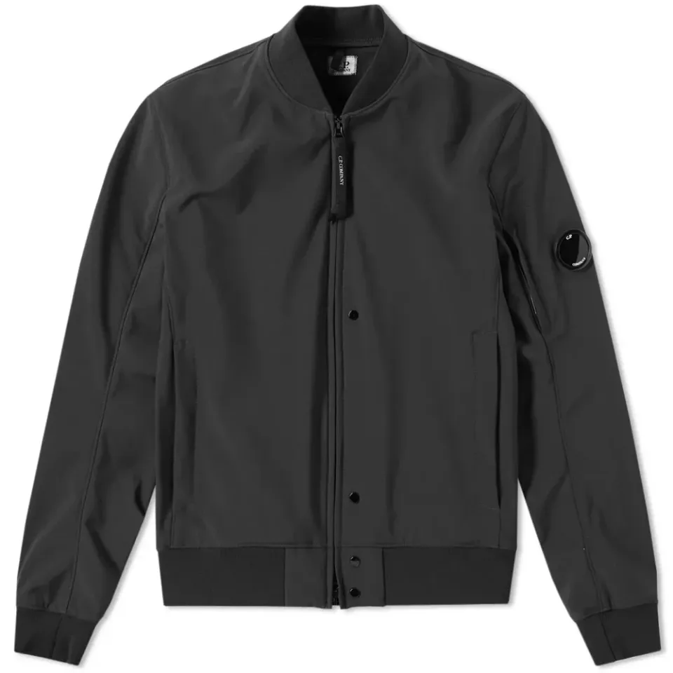 Shell Arm Lens Bomber Jacket