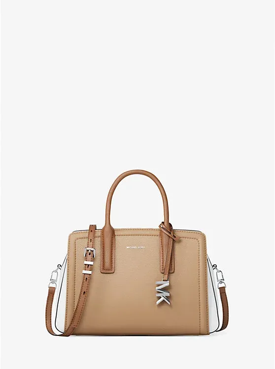 Laila Small Color-Block Leather Satchel