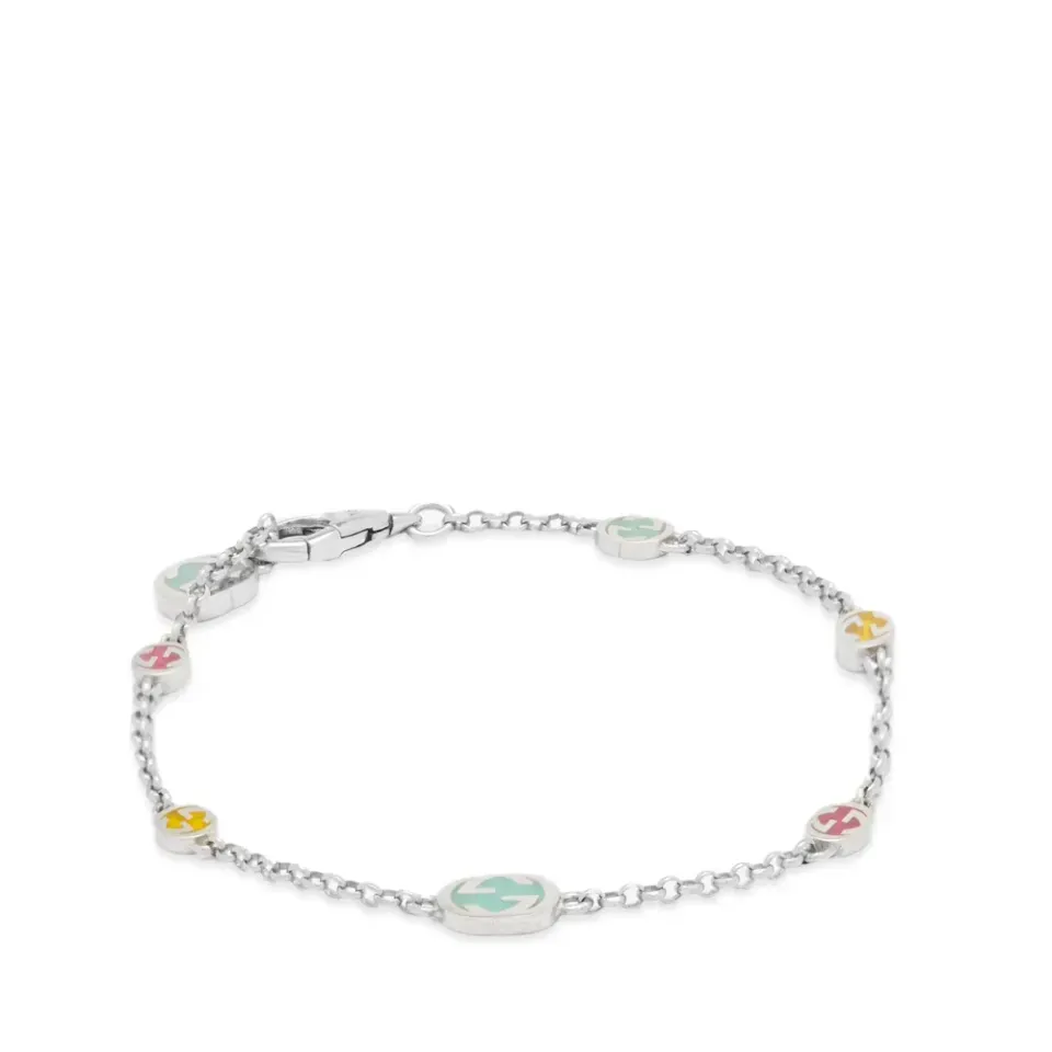 Gucci Interlocking G Coloured Enamel Bracelet