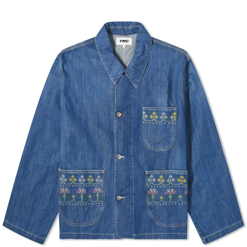 Embroidered Labour Chore Denim Jacket