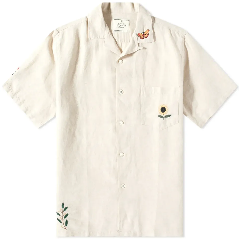 Spring Embroidered Vacation Shirt