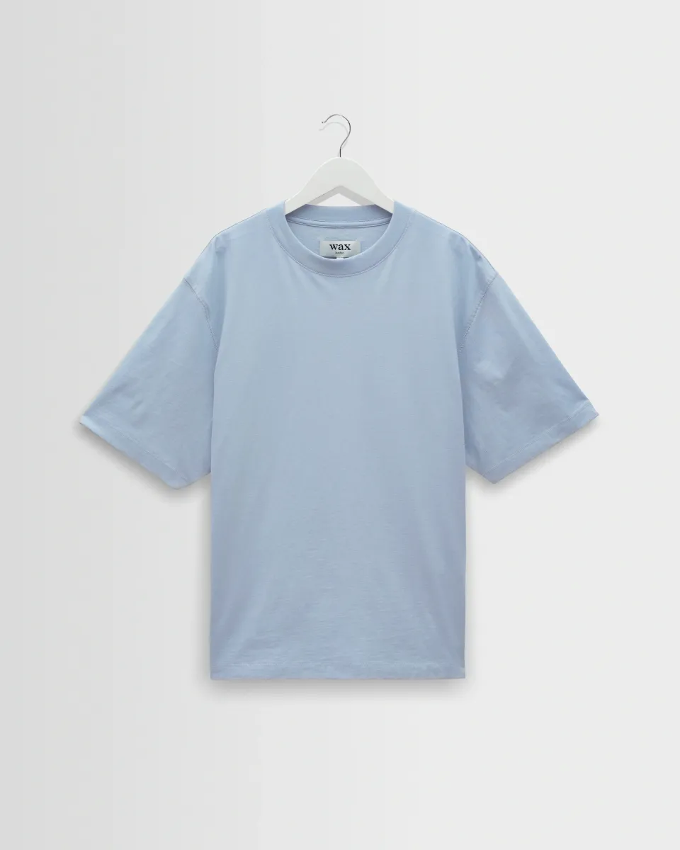 Milton - Light Blue Organic Compact Cotton t-Shirt