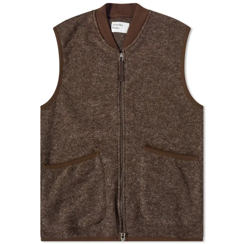 Wool Fleece Zip Waistcoat