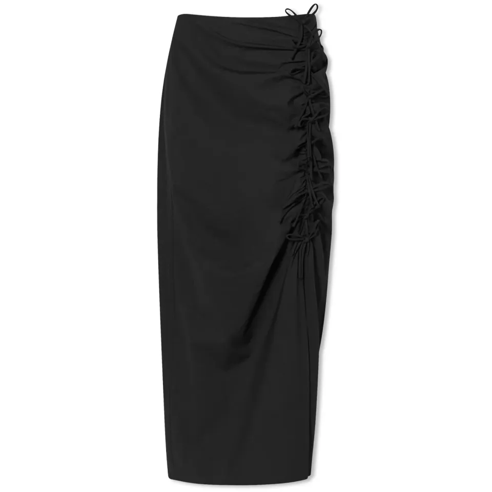 Drapey Melange Midi Skirt