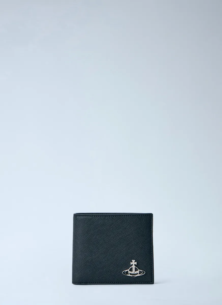 Orb Motif Leather Wallet