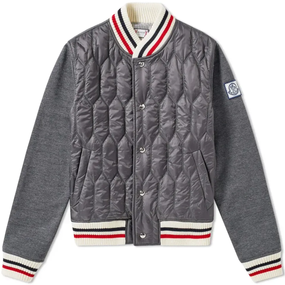 Gamme Bleu Nylon Jersey Bomber Jacket
