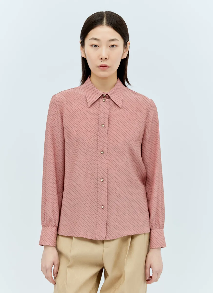 Micro G Print Silk Shirt