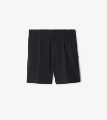 Cotton Shorts in Navy - Men, Silk
