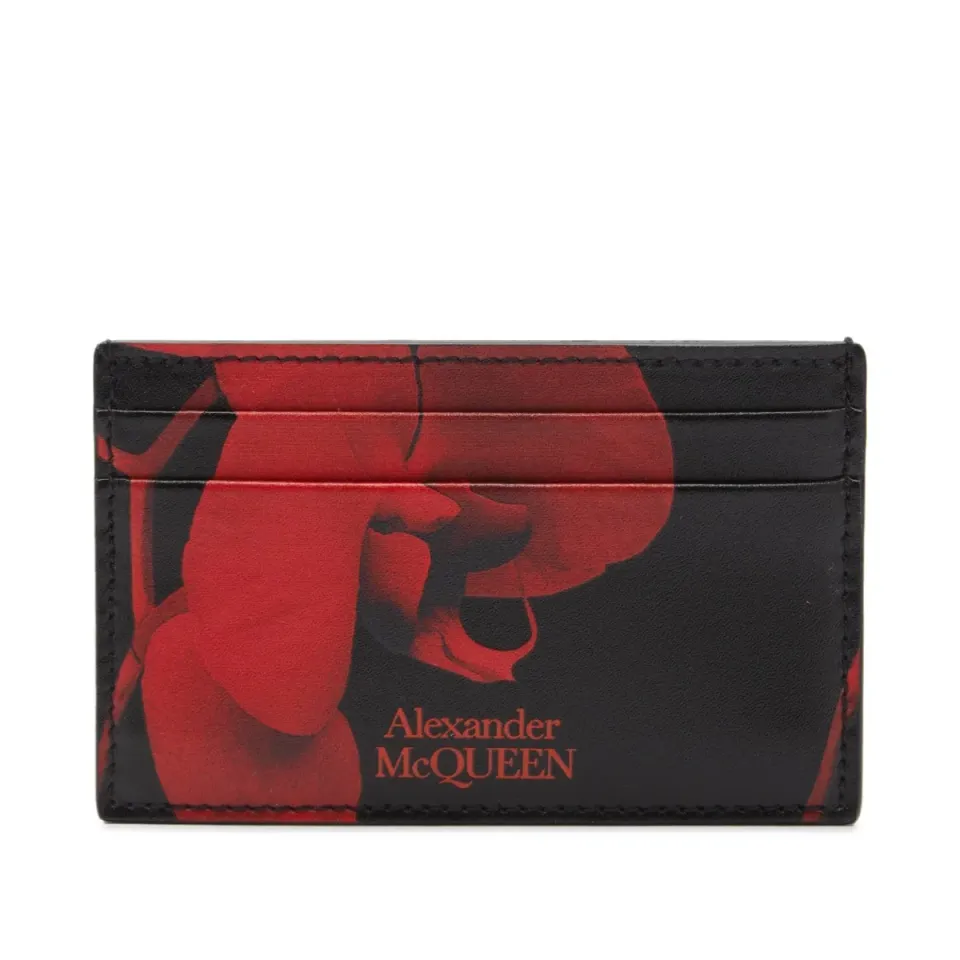 Orchid Print Card Holder