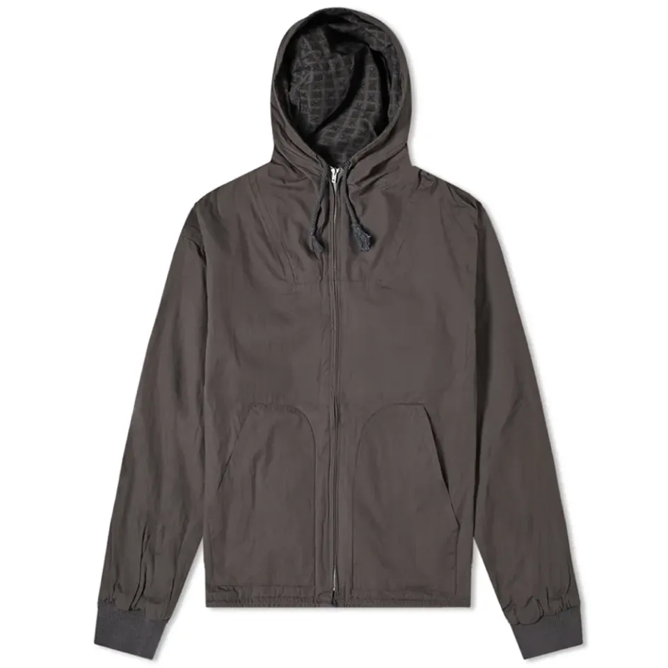 Reversible Hooded Geometric Print Jacket