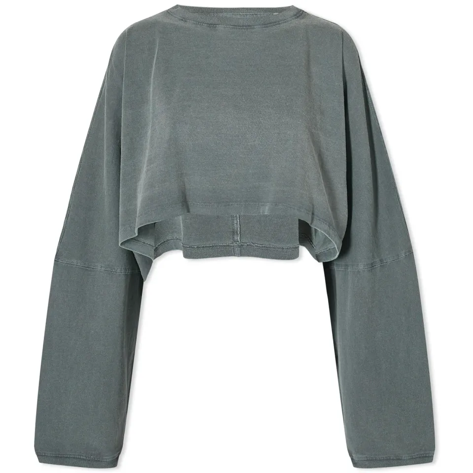 Slouchy Crop Long Sleeve Top
