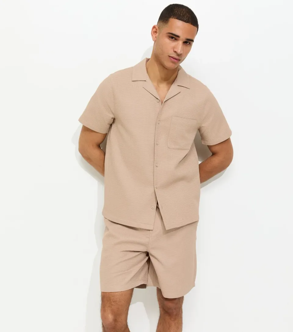 Men's Stone Regular Waffle Shirt
