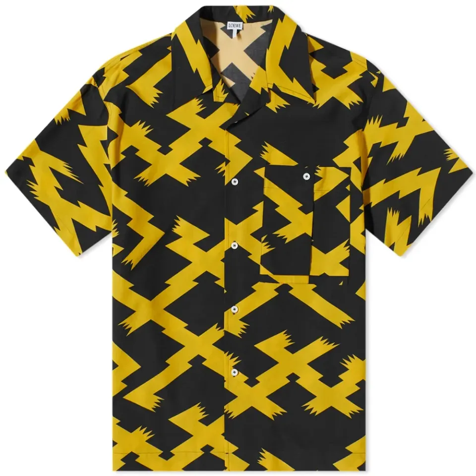 ELN Allover Print Vacation Shirt