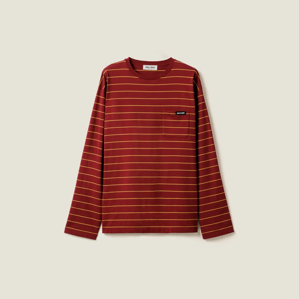 Striped jersey T-shirt
