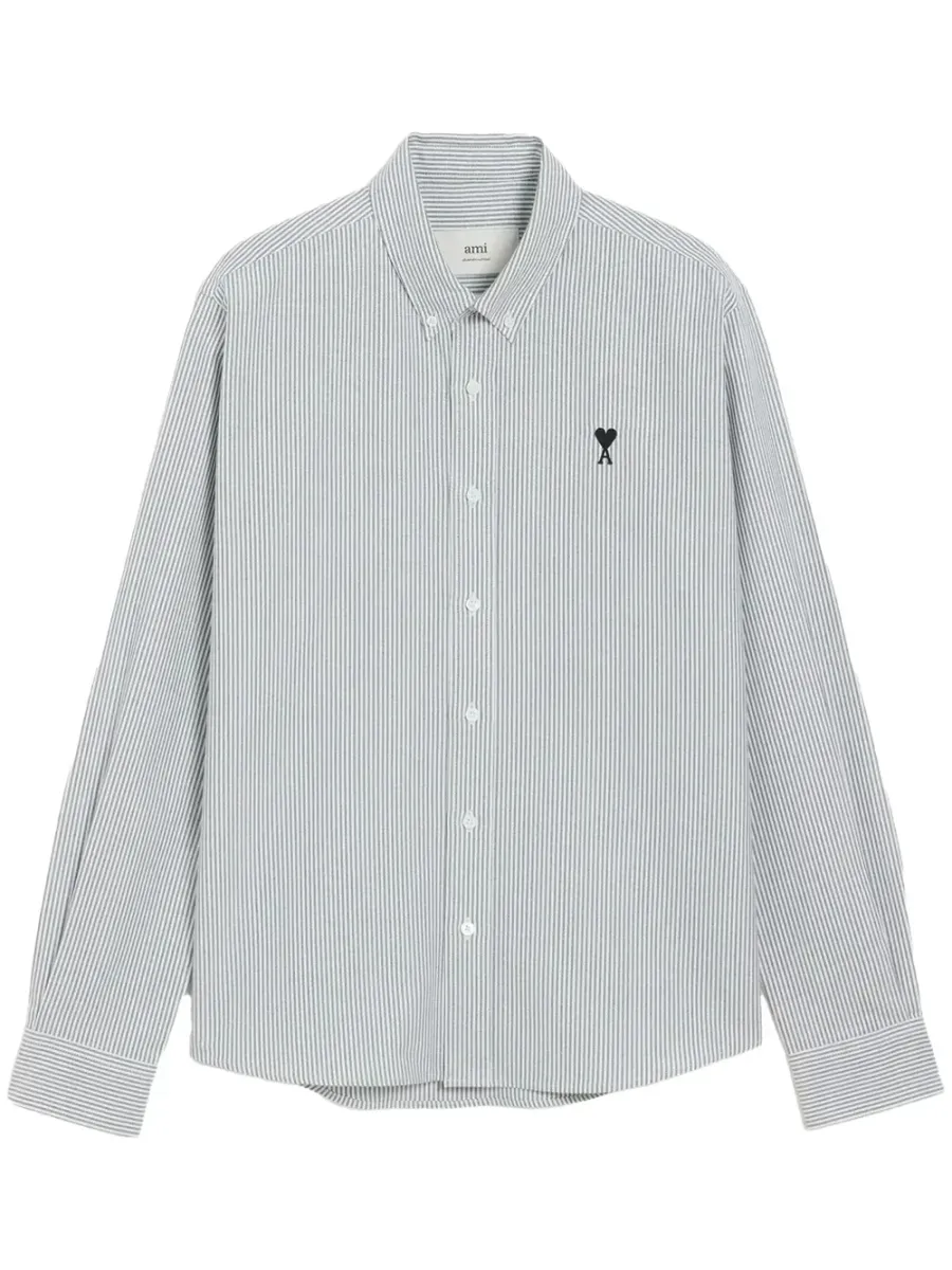 ADC striped shirt Grey white