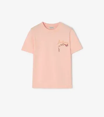 Brave Little Tree Cotton T-shirt in Compact pink