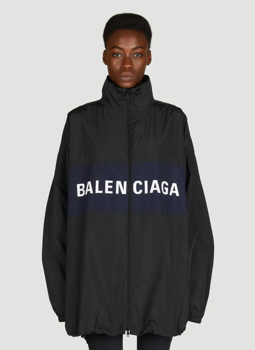 Logo Print Zip-Up Jacket