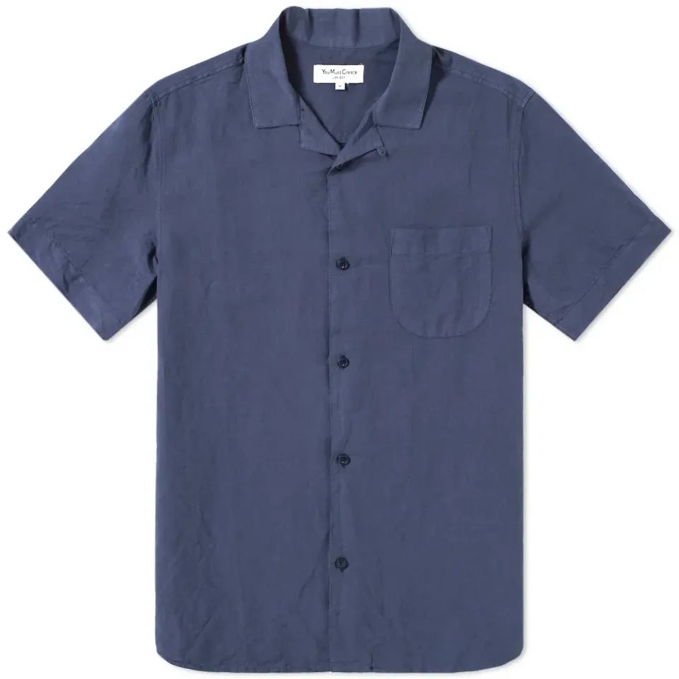 Short Sleeve Malick Garment Dyed Cotton Shirt