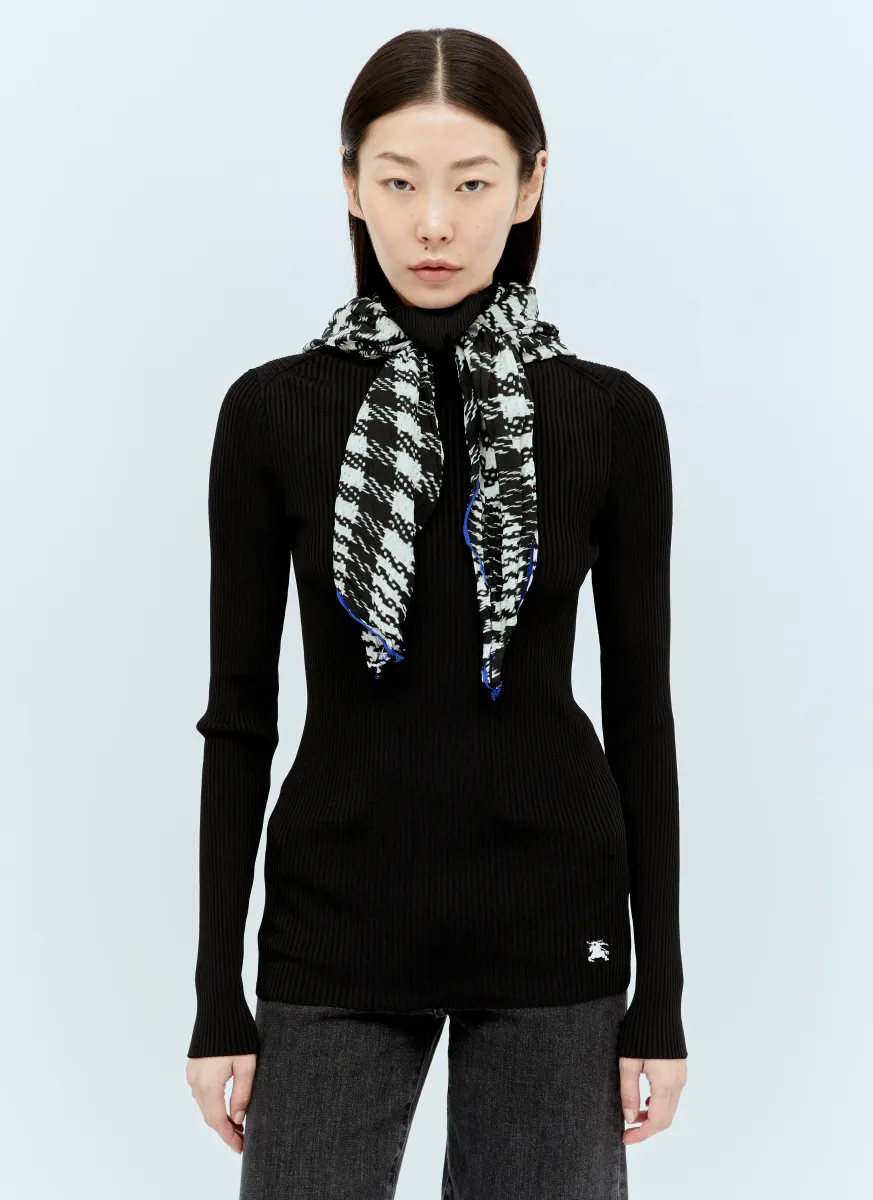 Scarf Rib Knit Sweater