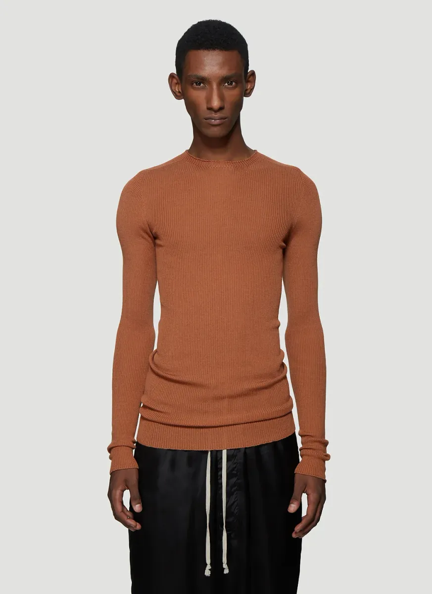 Ribbed Round Neck Sweater