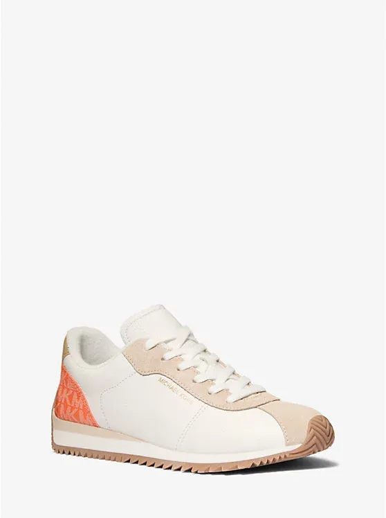 Rhodes Color-Block Leather and Signature Logo Trainer