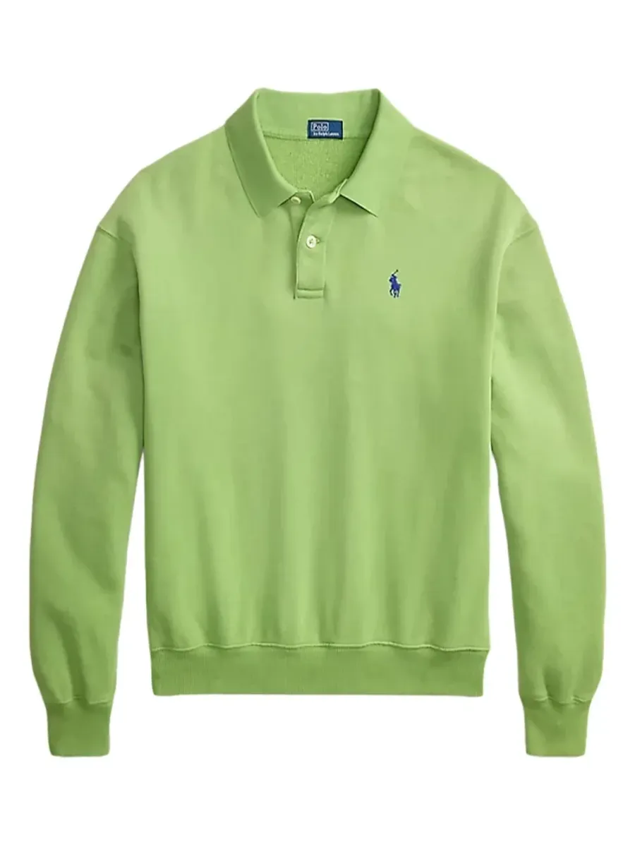 Long-Sleeve Polo Green