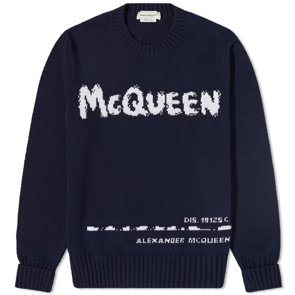 Grafitti Logo Intarsia Knit