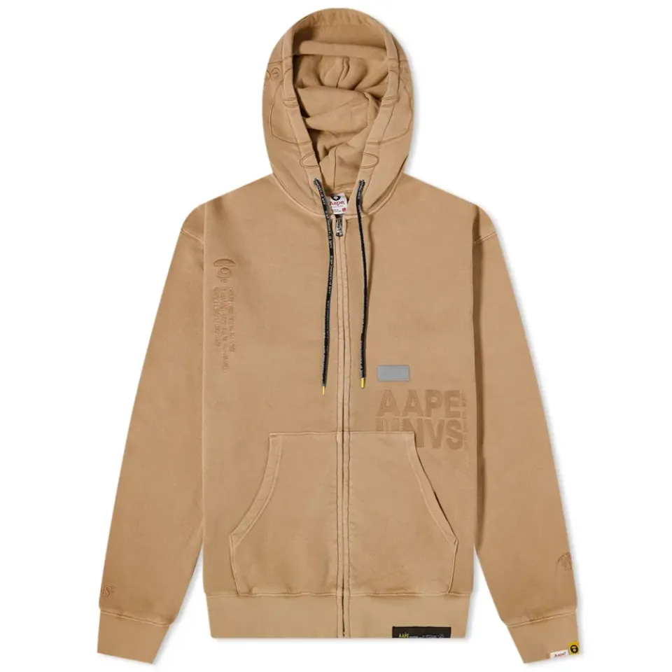 AAPE Washed Zip Hoody