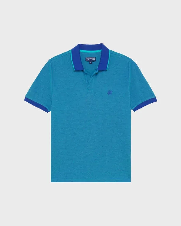 Men Cotton Polo Shirt Solid