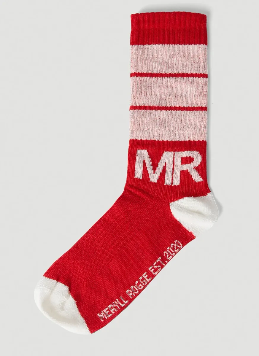 Logo Striped Socks