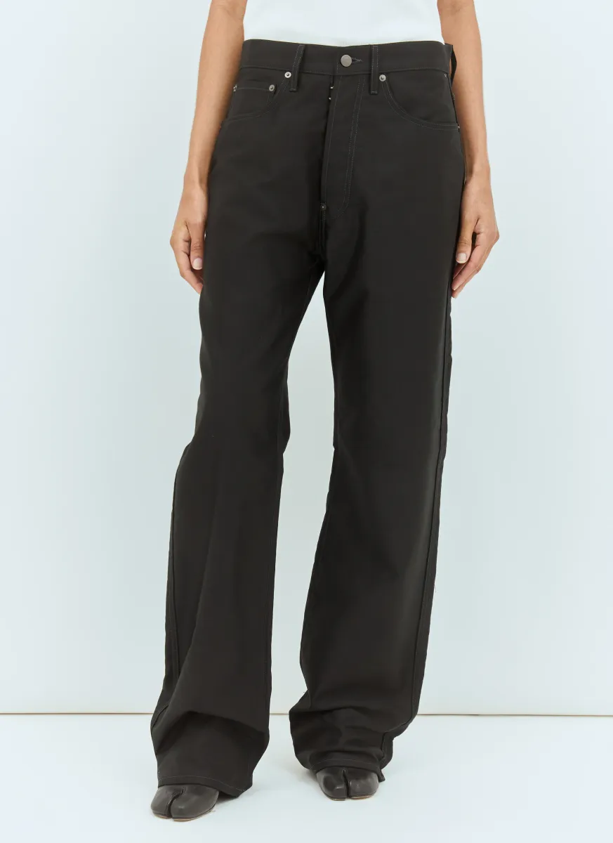 Straight-Leg Coated Jeans