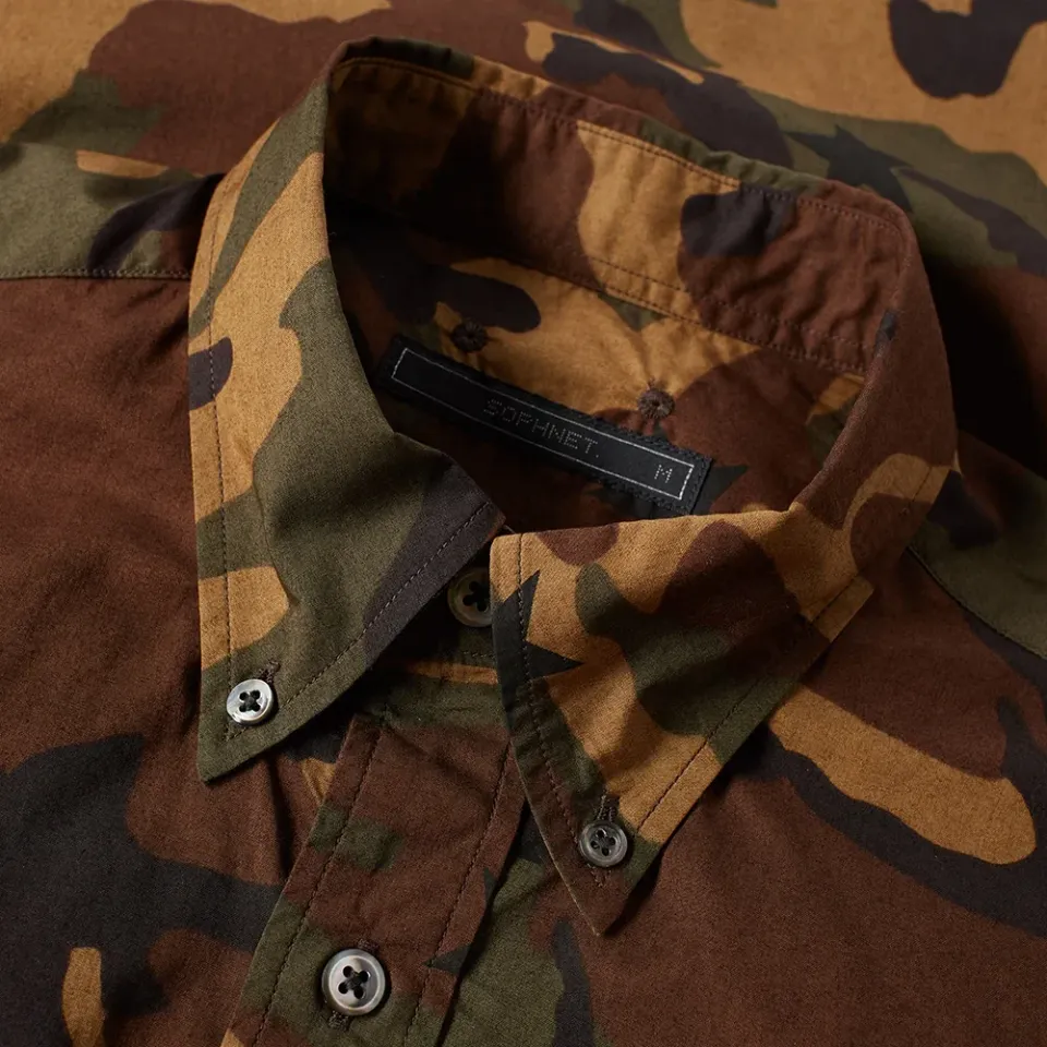 SOPHNET. Camouflage Loan Star Shirt