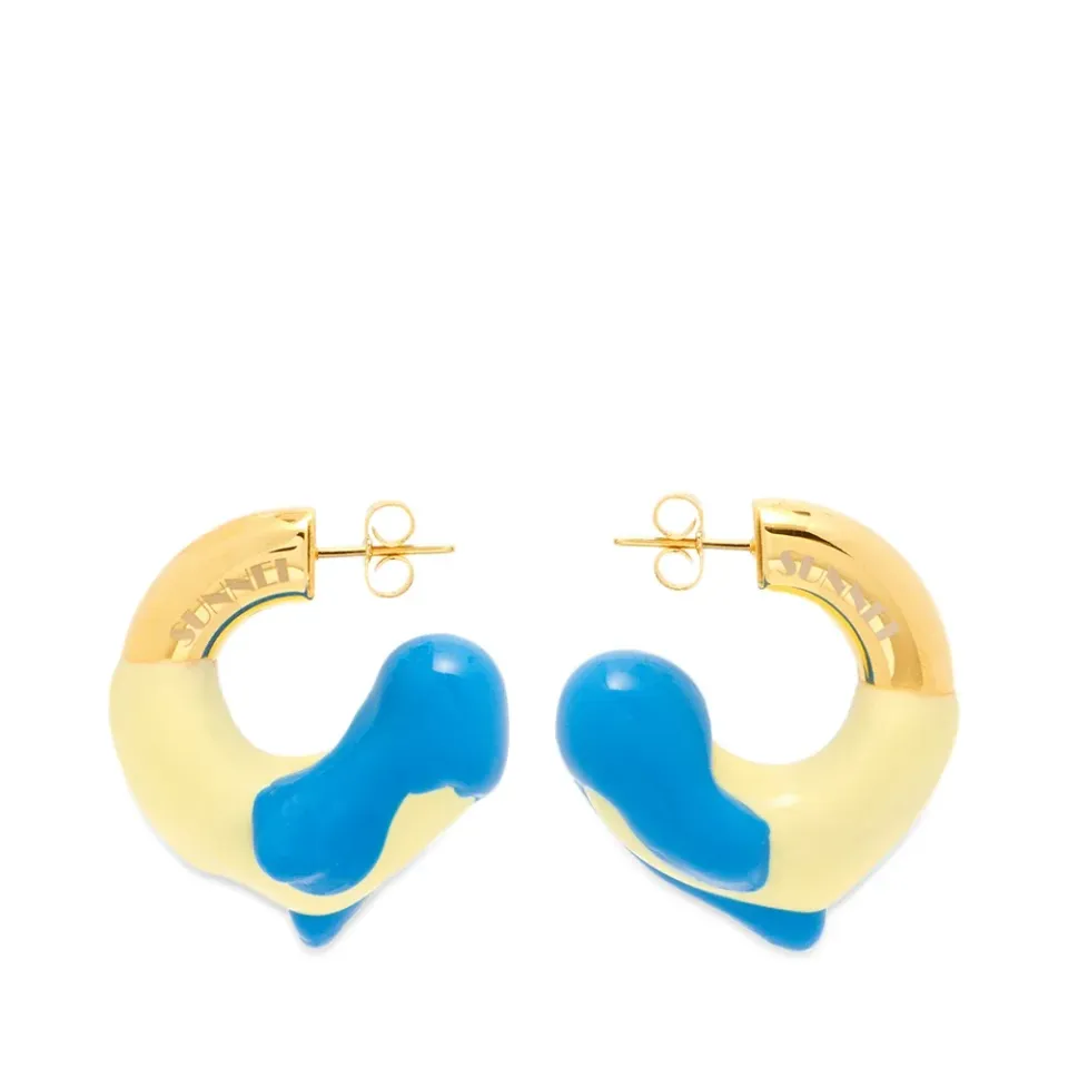 Rubberized Hoop Earring