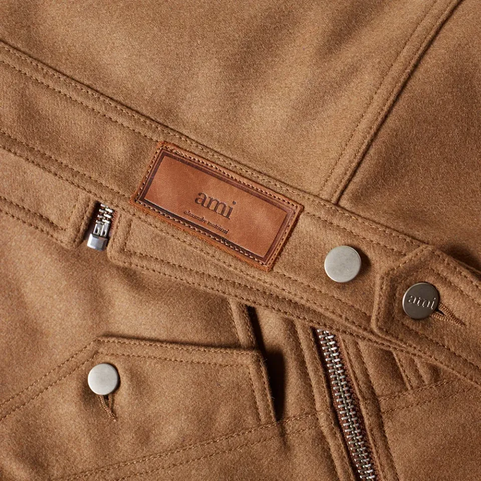 AMI Oversized Pocket Zip Jacket
