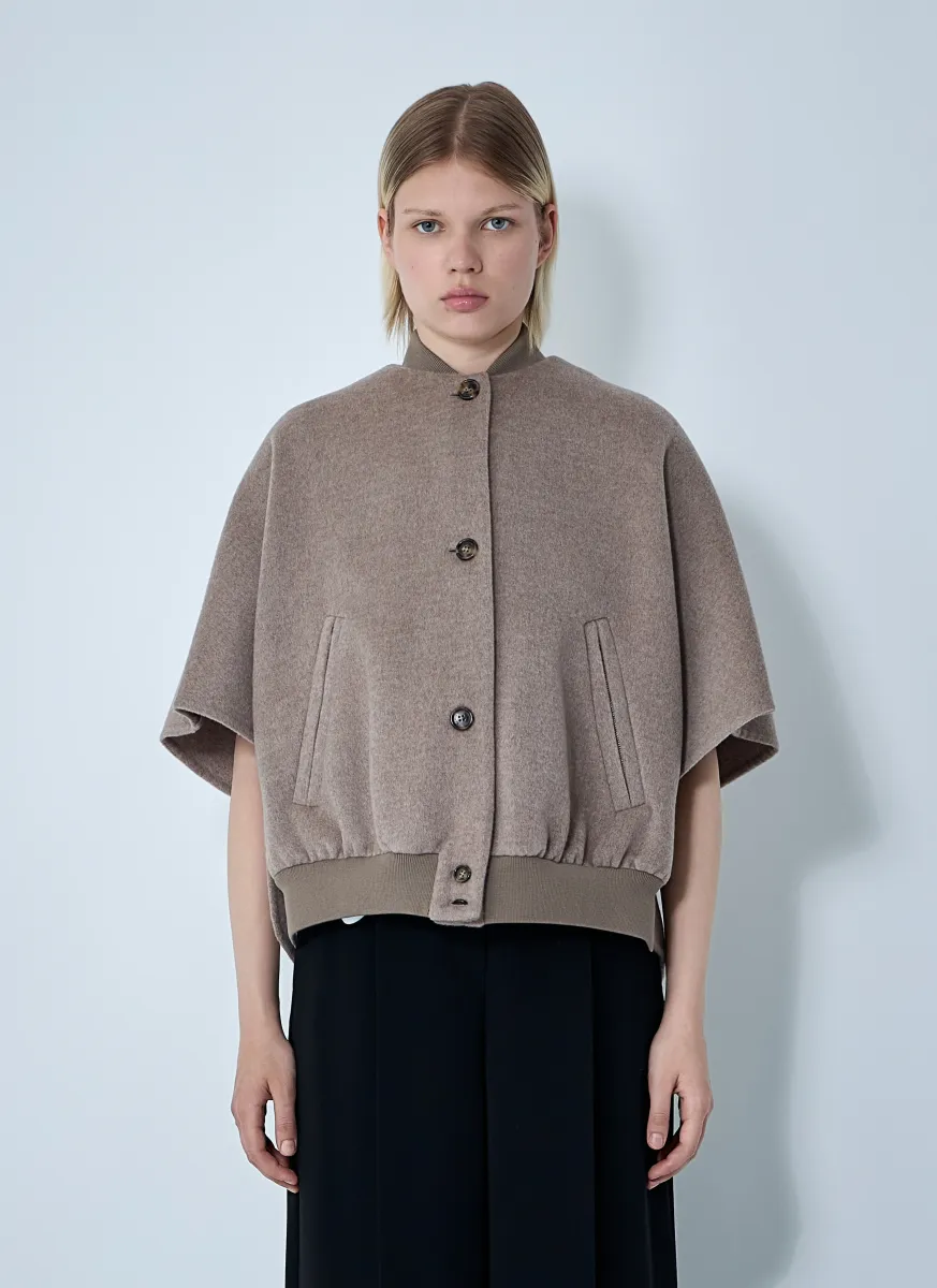 Cashmere Logo Motif Poncho