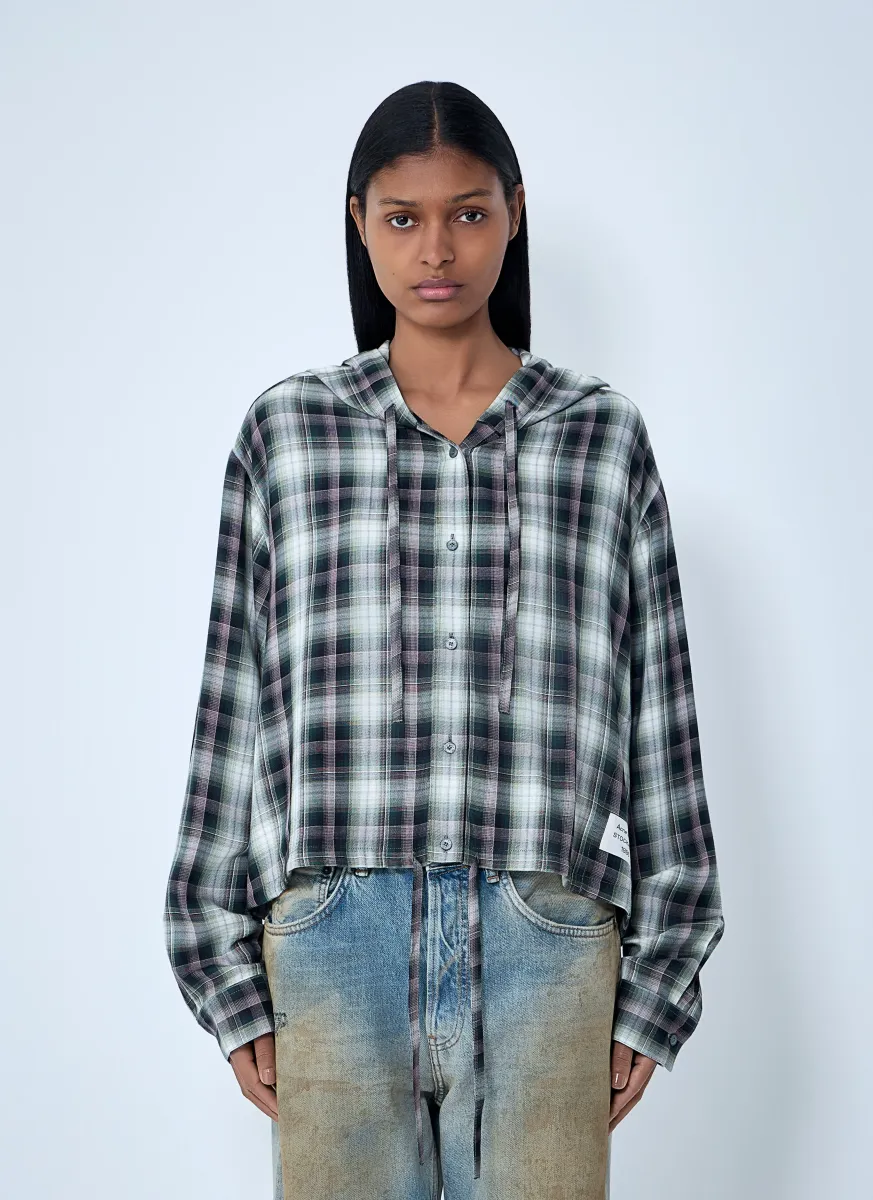 Hooded Check Shirt