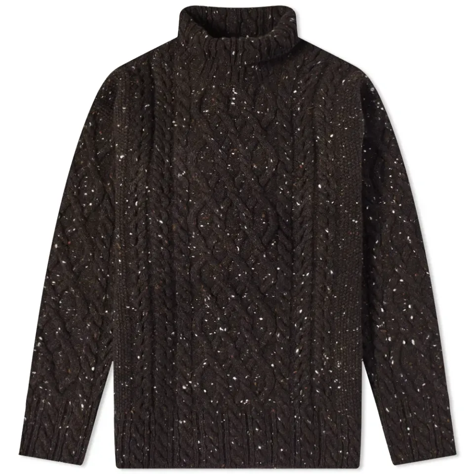 Alpaca Cable Knit Turtle Neck