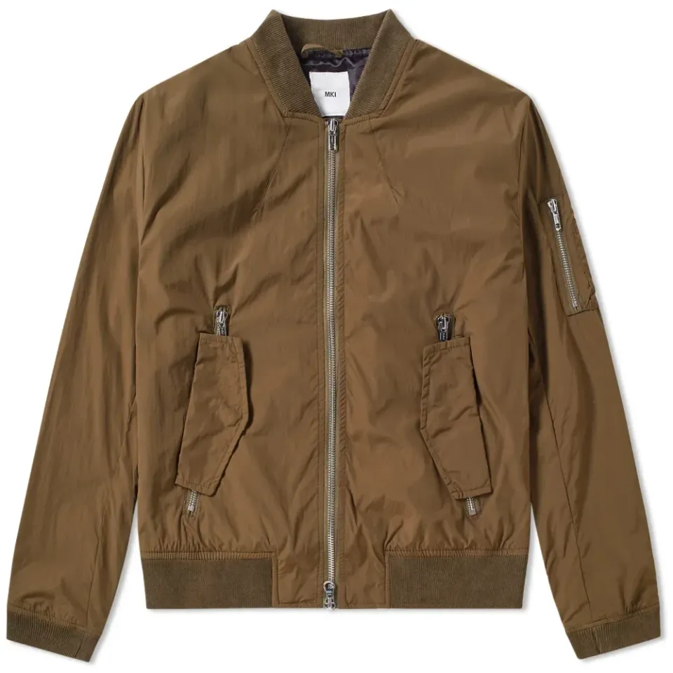Taslon Nylon Bomber Jacket