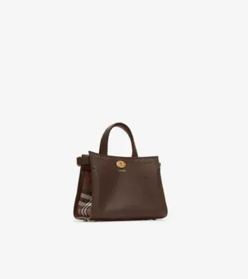 Mini Check Cotswolds Tote in Chocolate brown