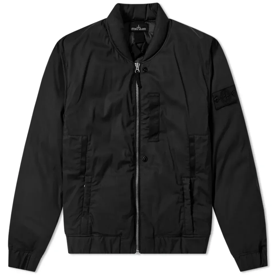 Garment Dyed Padded Bomber Jacket