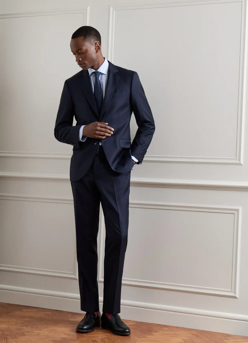 Wool Windowpane Suit - Woven in Italy