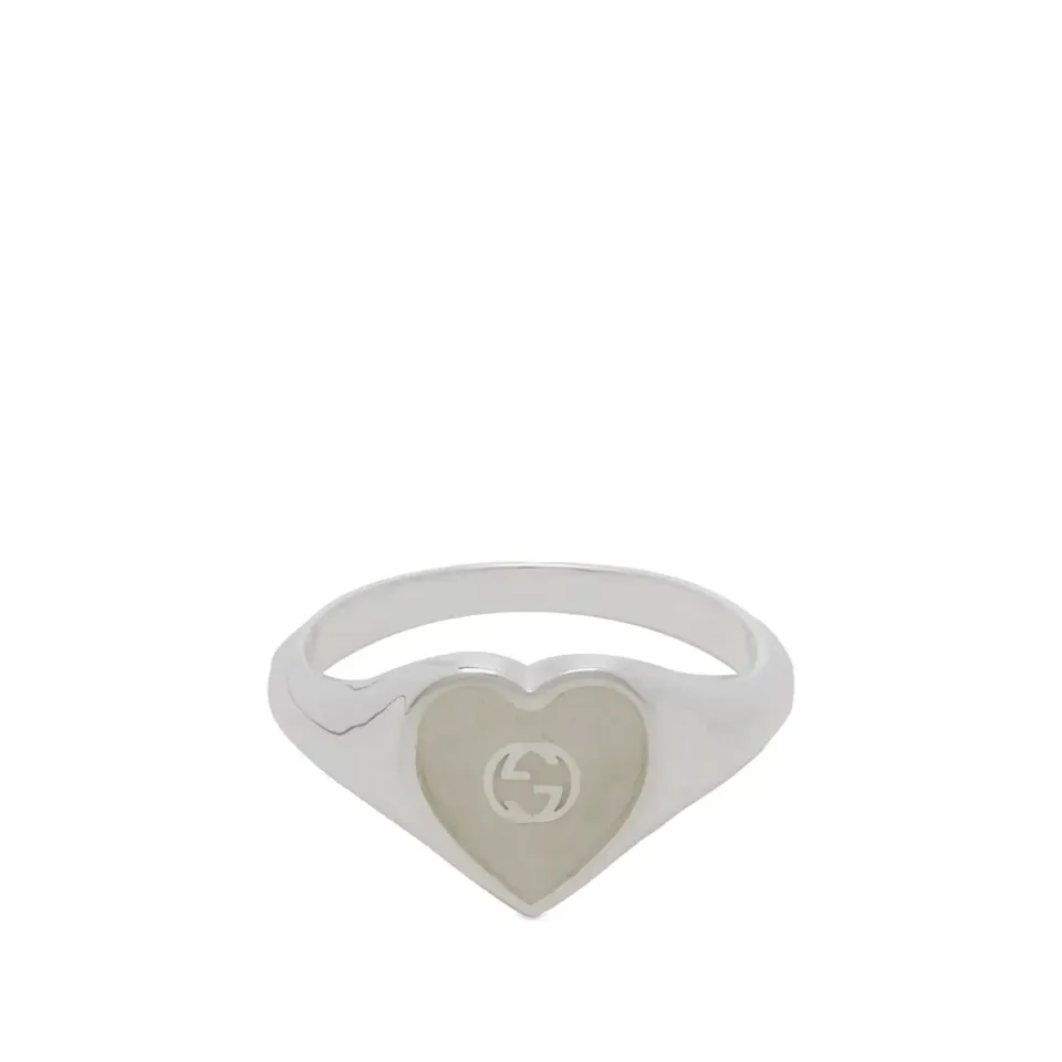 Gucci Heart Enamel Ring
